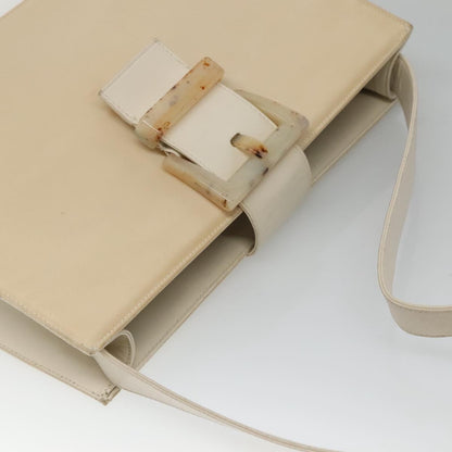 Prada PRADA Shoulder Bag Nylon Leather White Silver Authentic bs26362