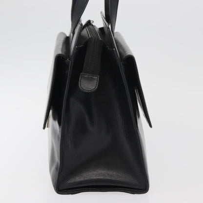 Gucci GUCCI Tote Bag Leather Black Silver Authentic 175365