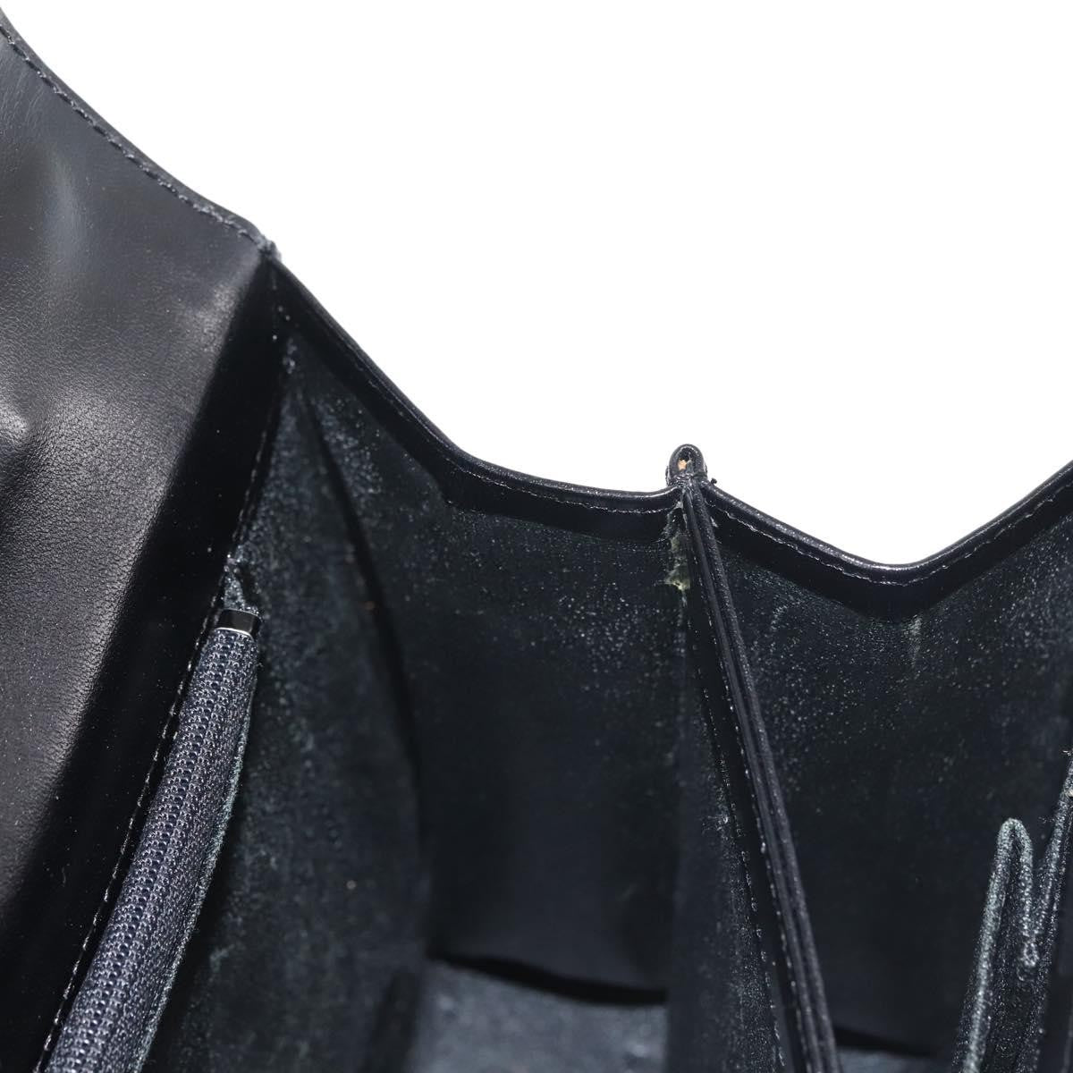 Givenchy GIVENCHY Hand Bag Leather Black Gold Authentic BA6452