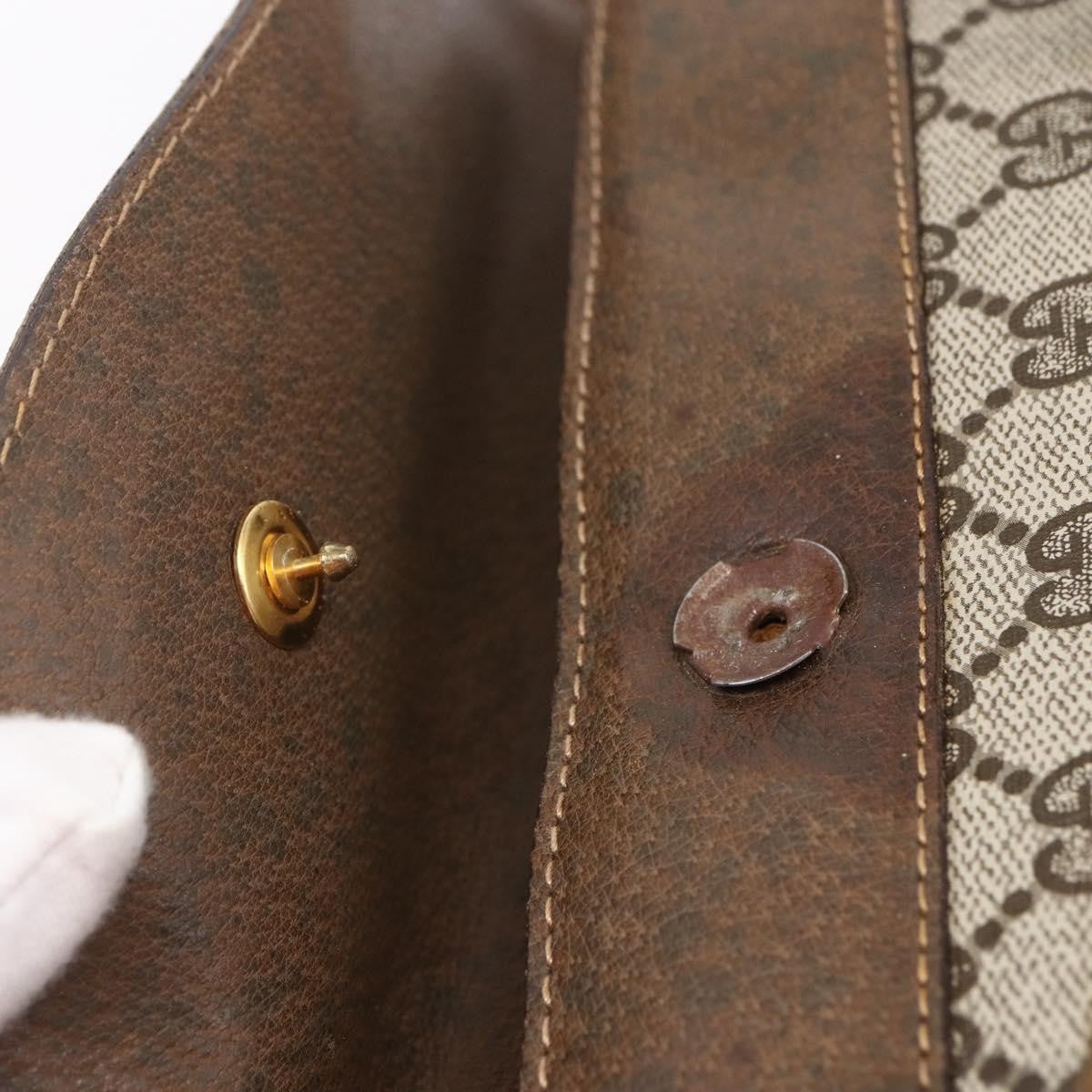 Gucci GUCCI GG Supreme Hand Bag PVC Beige Gold Authentic 150024