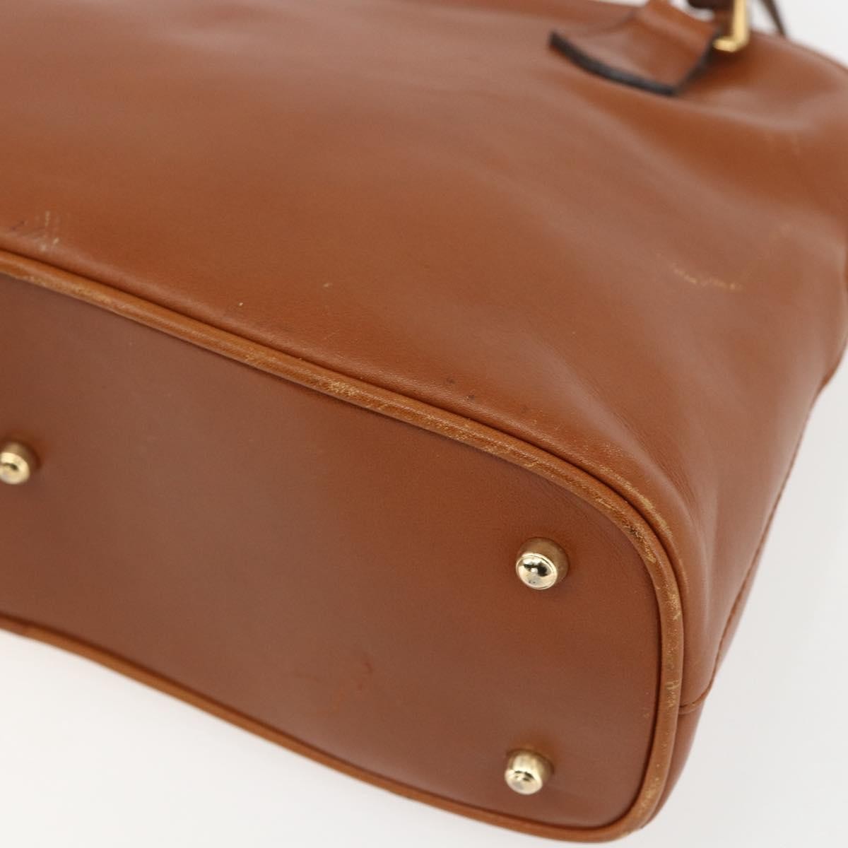 Gucci GUCCI Bamboo Hand Bag Leather 2way Brown Gold 000 1274 0290 Authentic 155221