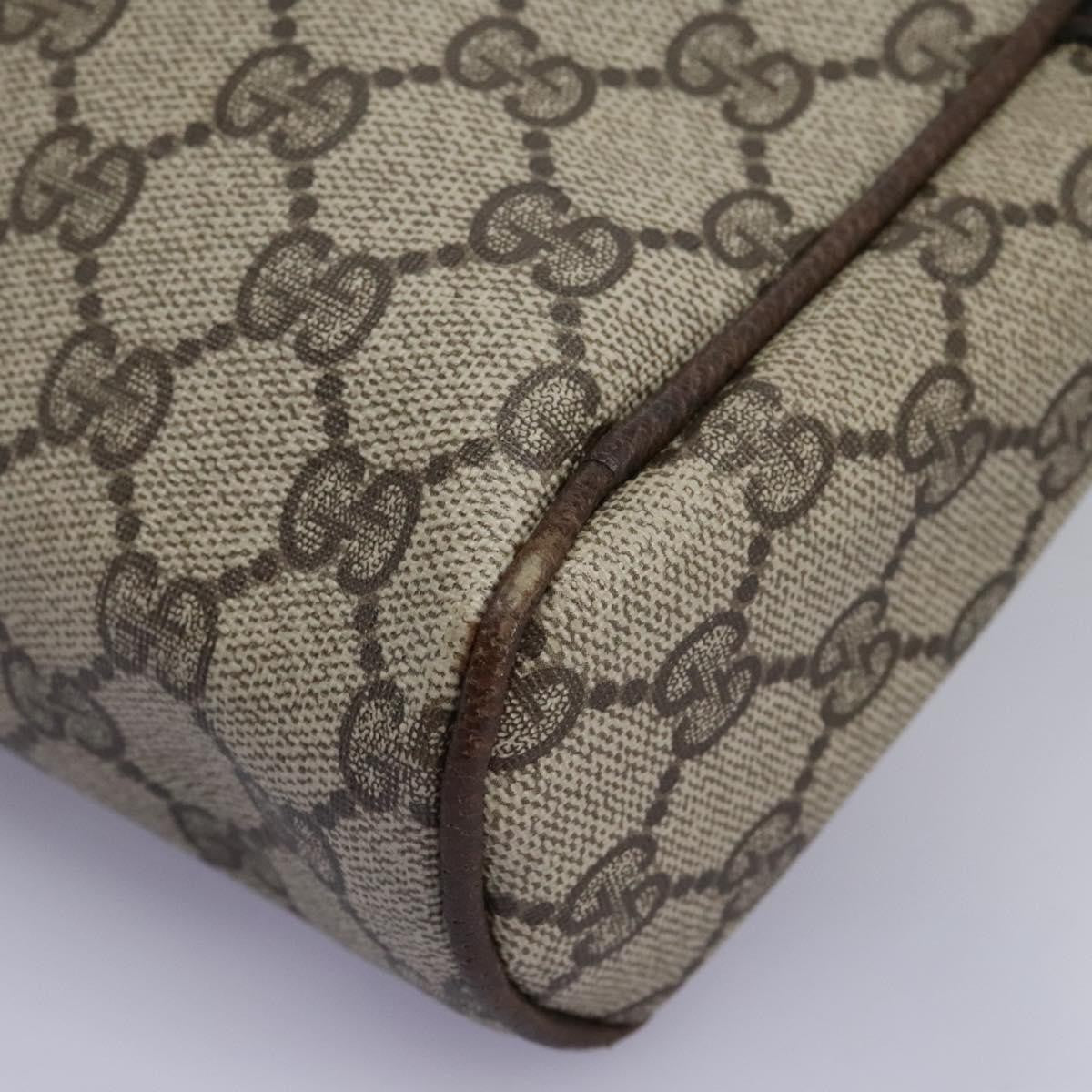 Gucci GUCCI GG Supreme Web Sherry Line Clutch Bag PVC Beige Red Green Authentic th5590