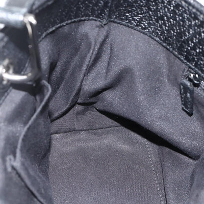 Gucci GUCCI GG Canvas Hand Bag Black Silver 120844 Authentic BA11644