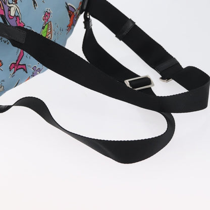 Prada PRADA Backpack Nylon Light Blue Silver Authentic LNZ330 Bag