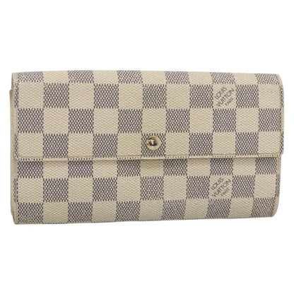 Louis Vuitton LOUIS VUITTON Damier Azur Portefeuille Sarah Long Wallet N61735 LV Authentic YKZ1187 Bag