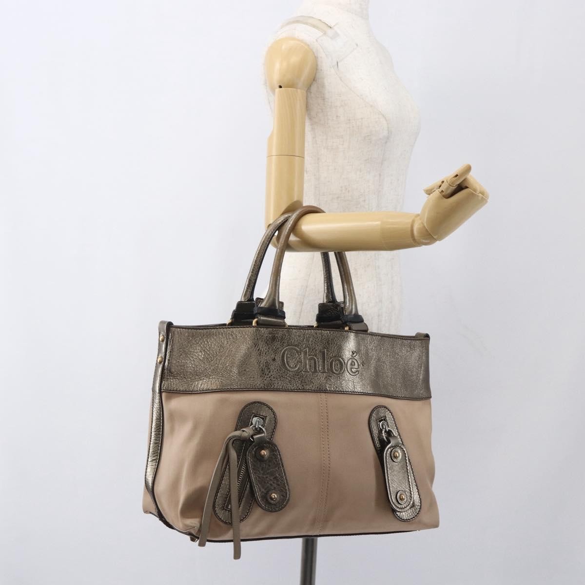 Chloé Chloé Chloe Tote Bag PVC Leather Gold Authentic 162332