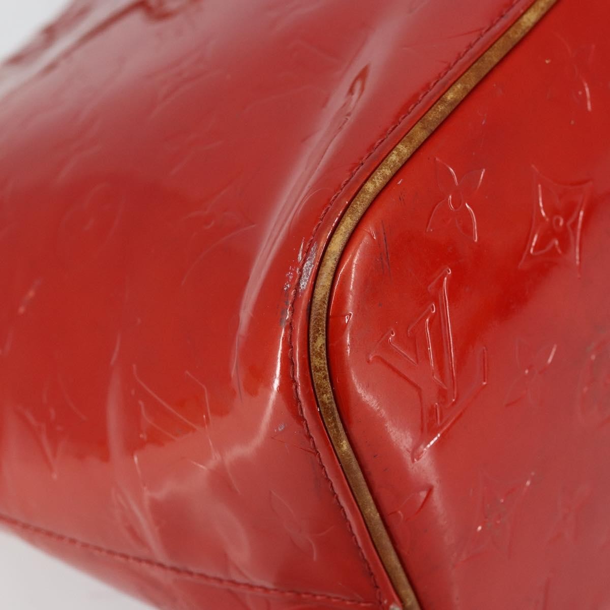 Louis Vuitton LOUIS VUITTON Monogram Vernis Houston Hand Bag Rouge M91092 LV Authentic bs30835