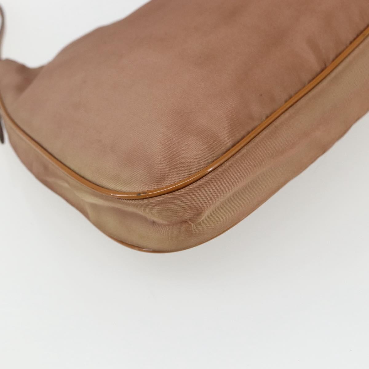 Prada PRADA Shoulder Bag Nylon Beige Gold Authentic 162843