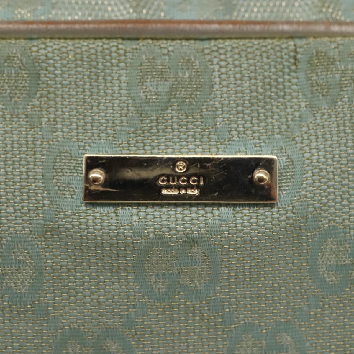 Gucci GUCCI GG Canvas Hand Bag Peppermint Gold 000 0852 Authentic 146975