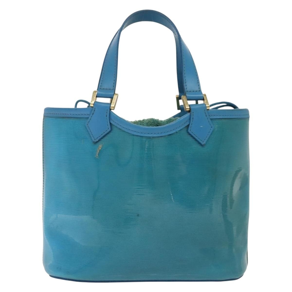 Louis Vuitton LOUIS VUITTON Epi Plage Mini Lagoon Bay Hand Bag Blue M92472 LV Authentic ep10332