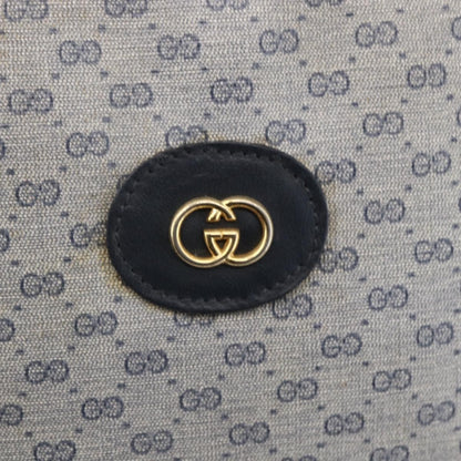 Gucci GUCCI Micro GG Supreme Shoulder Bag PVC Navy Gold Authentic BA7782