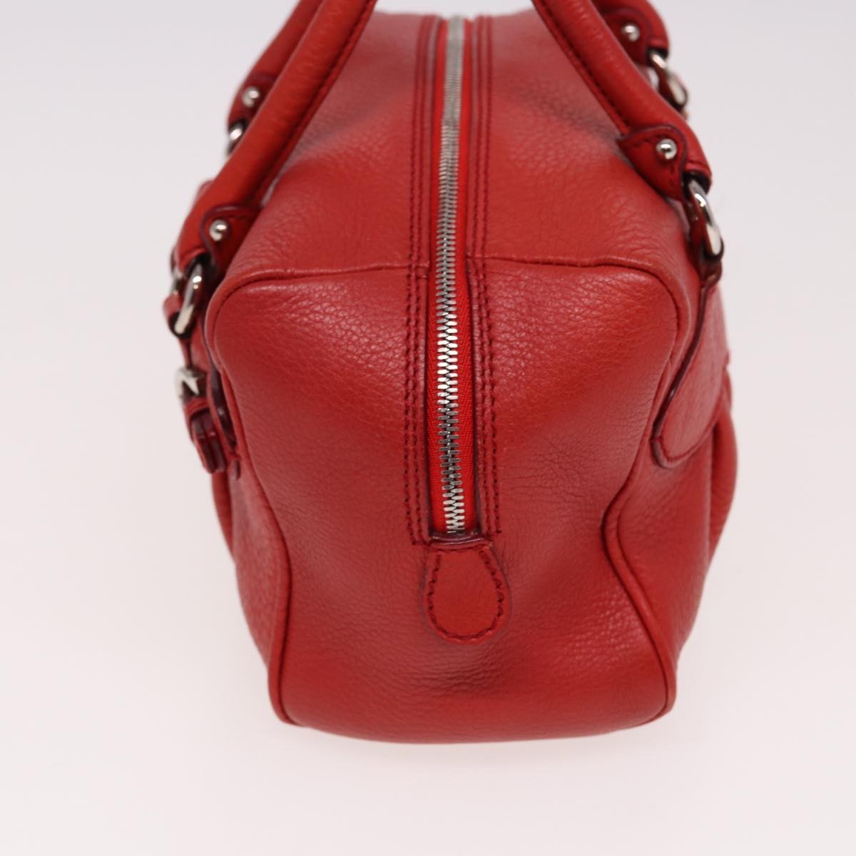 Salvatore Ferragamo Salvatore Ferragamo Gancini Hand Bag Leather 2way Red Authentic 78767
