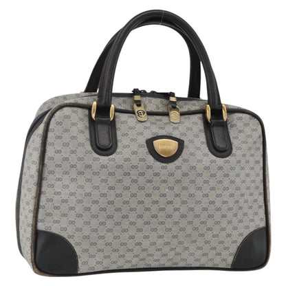 Gucci GUCCI Micro GG Supreme Hand Bag PVC Navy Gold 002 39 4330 Authentic fm5279