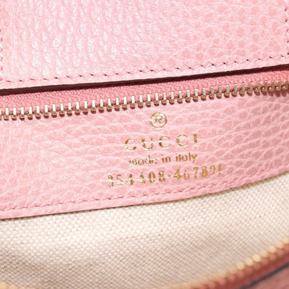 Gucci GUCCI Swing Tote Bag Leather Pink Gold 354408 Authentic am9500