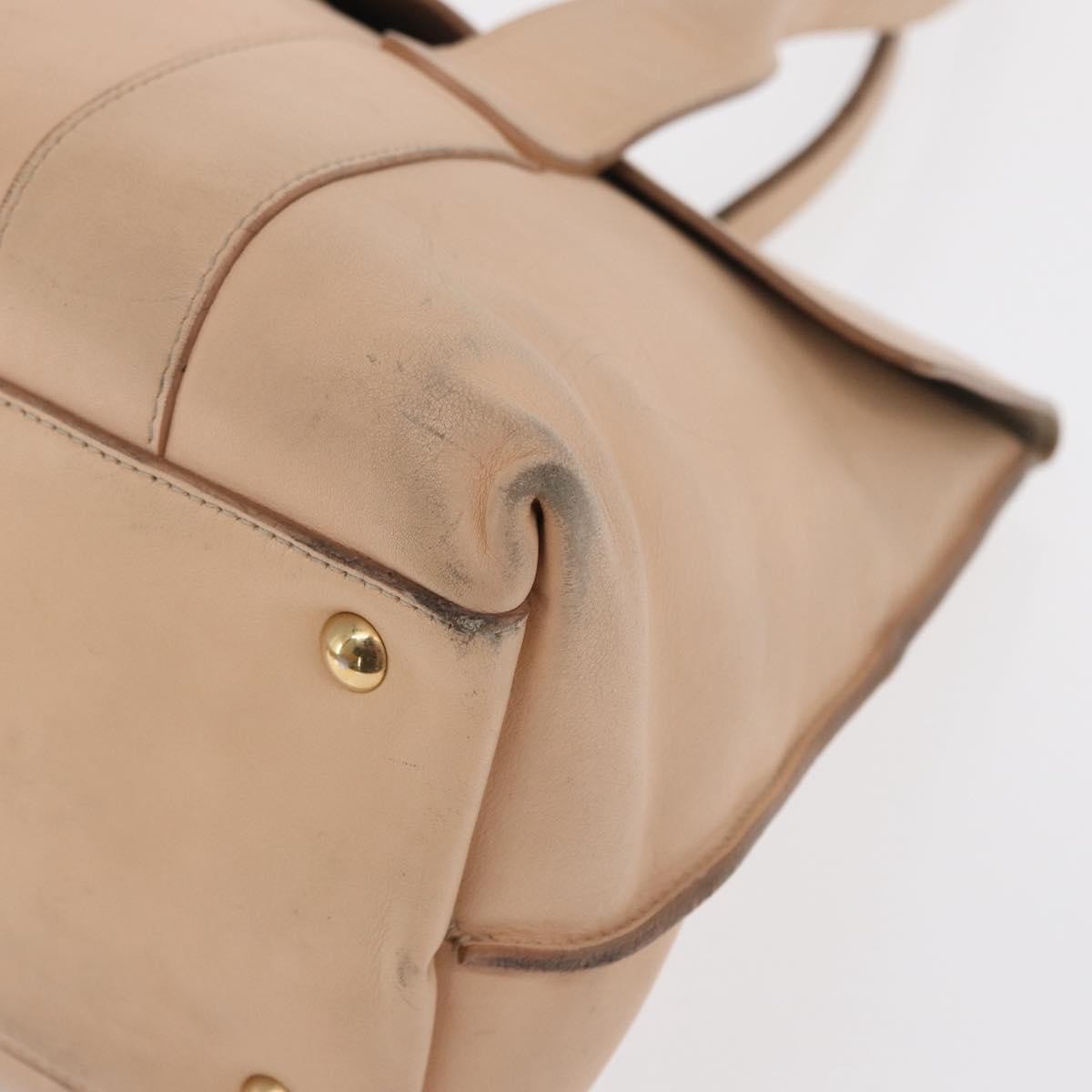 Salvatore Ferragamo Salvatore Ferragamo Gancini Shoulder Bag Leather Pink Gold Authentic 171552