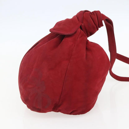 Loewe LOEWE Shoulder Bag Suede Red Authentic 155213