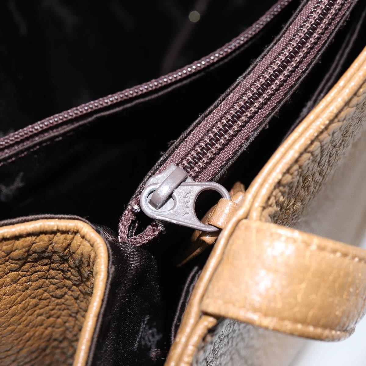 Saint Laurent SAINT LAURENT Hand Bag Leather Brown Authentic 149374