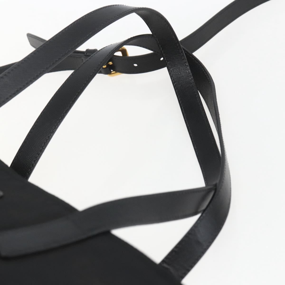 Prada PRADA Tote Bag Nylon 2way Black Gold Authentic ep12892