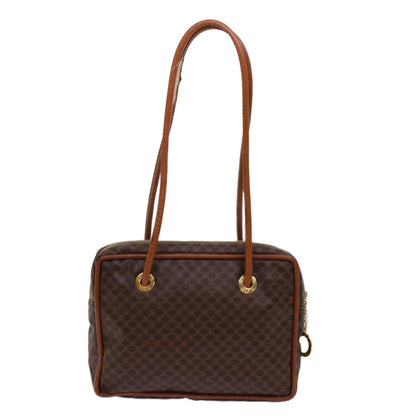 Celine CELINE Macadam Canvas Shoulder Bag PVC Brown Authentic 69901