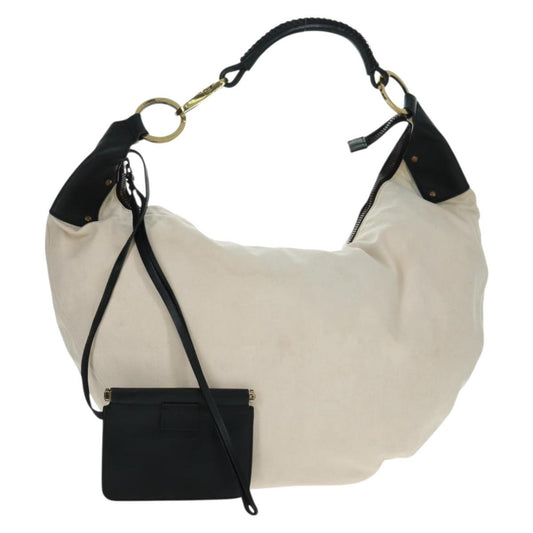 Gucci GUCCI Shoulder Bag Canvas Ivory Gold 95332 Authentic 161228