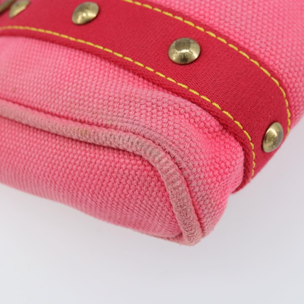 Louis Vuitton LOUIS VUITTON Antigua Cabas PM Hand Bag Rouge Pink M40088 LV Authentic ka2366