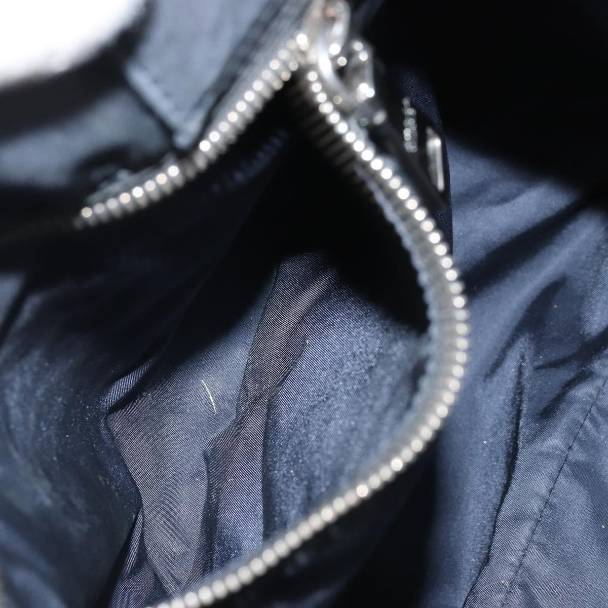 Prada PRADA Hand Bag Nylon Black Silver Authentic 175740