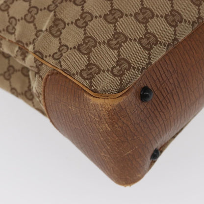 Gucci GUCCI GG Canvas Bamboo Tote Bag Beige 112526 Authentic ep12821