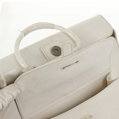 Gucci GUCCI Hand Bag Leather 2way White Silver 000 2058 0307 5 Authentic bs31539
