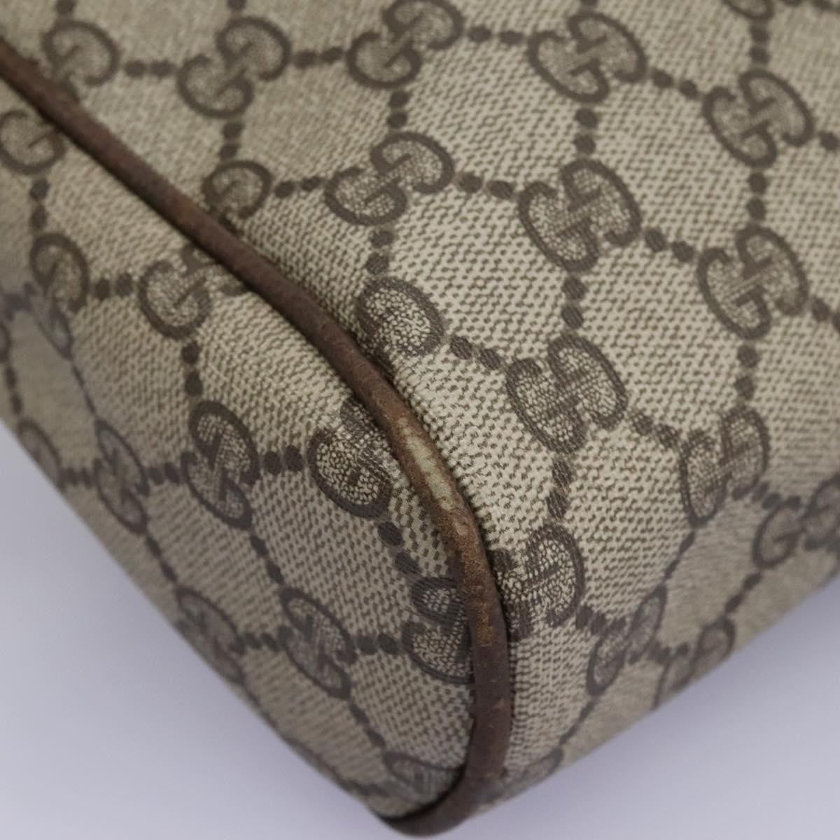Gucci GUCCI GG Supreme Web Sherry Line Clutch Bag PVC Beige Red Green Authentic th5590