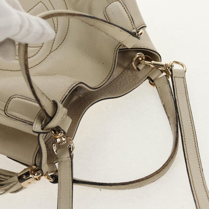 Gucci GUCCI Soho Shoulder Bag Leather 2way White Authentic ki5995