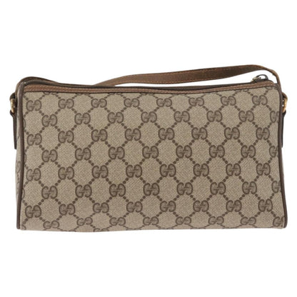 Gucci GUCCI GG Supreme Shoulder Bag PVC Beige Gold 89 02 086 Authentic BA12793