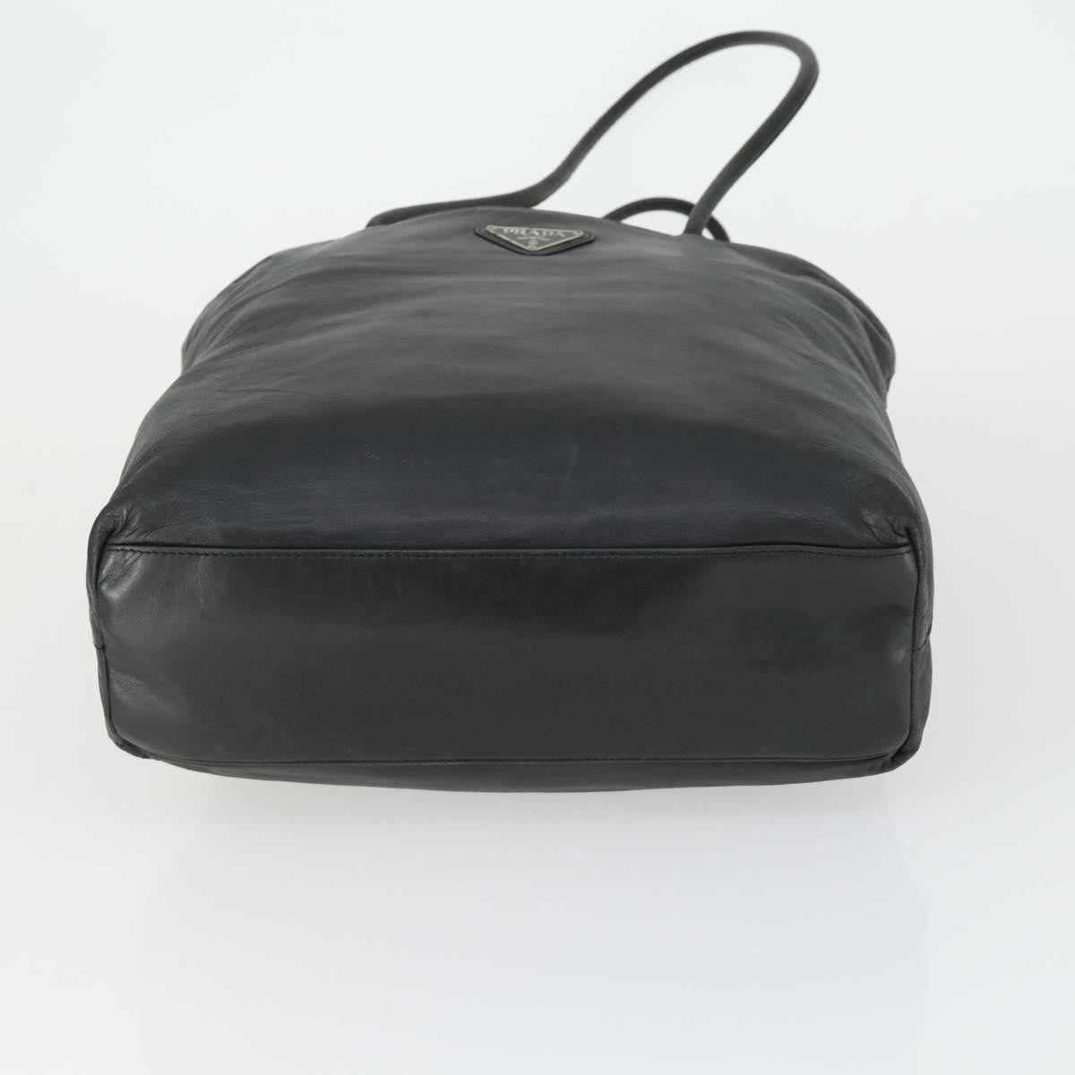 Prada PRADA Tote Bag Leather Black Authentic 165044