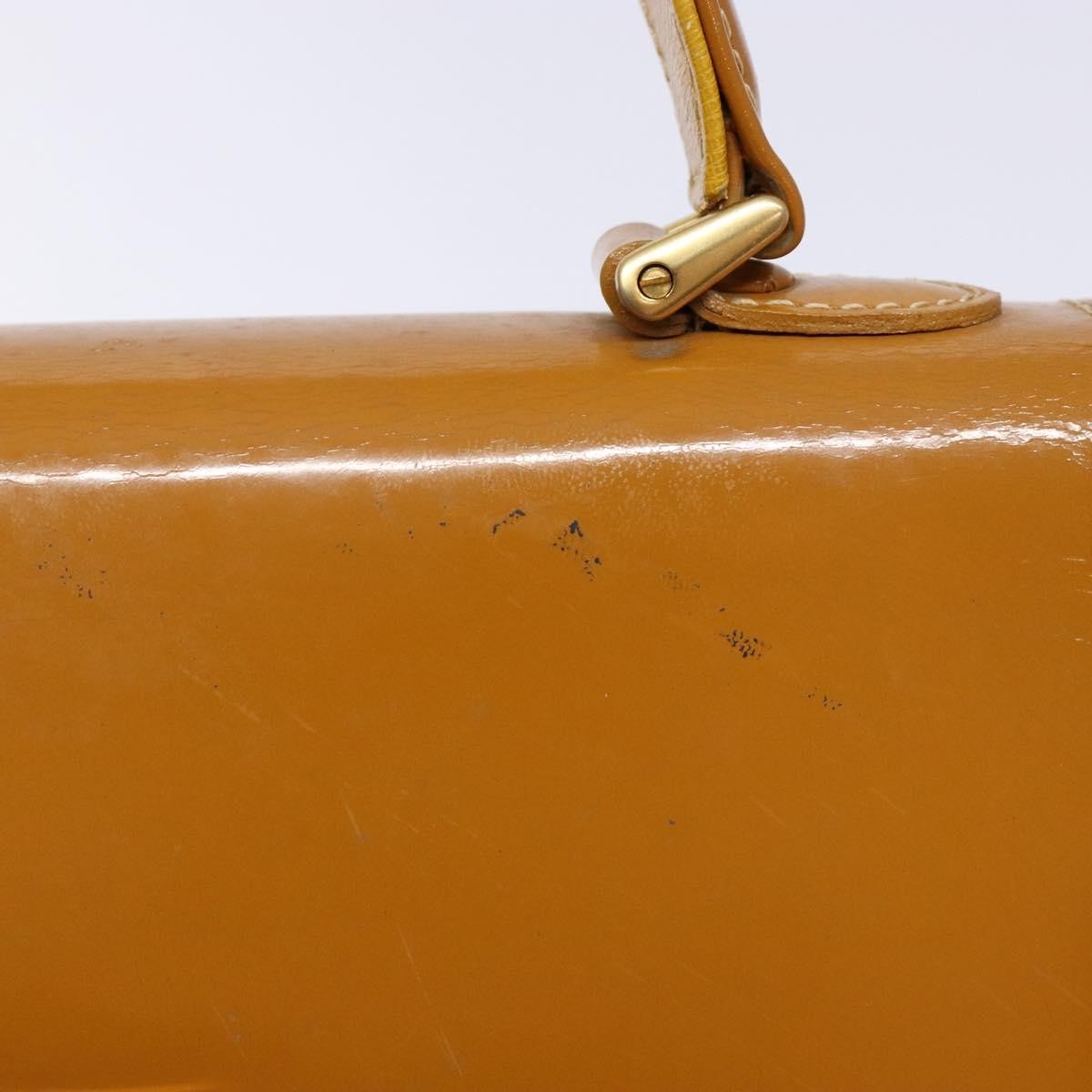 Burberrys Burberrys Hand Bag Leather Yellow Gold Authentic BA4802