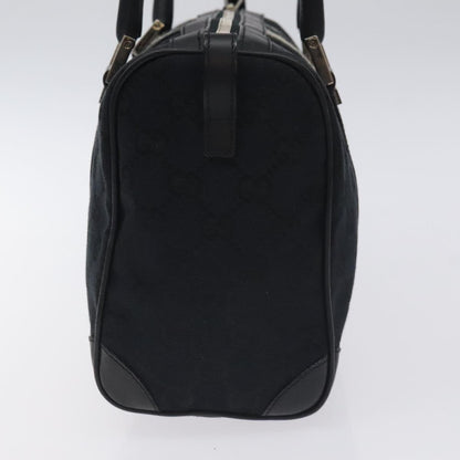 Gucci GUCCI GG Canvas Sherry Line Hand Bag Black Silver 000 0851 00221 Authentic am8716
