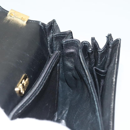 Gucci GUCCI Hand Bag Leather Black Gold 000 056 0004 Authentic ep10863