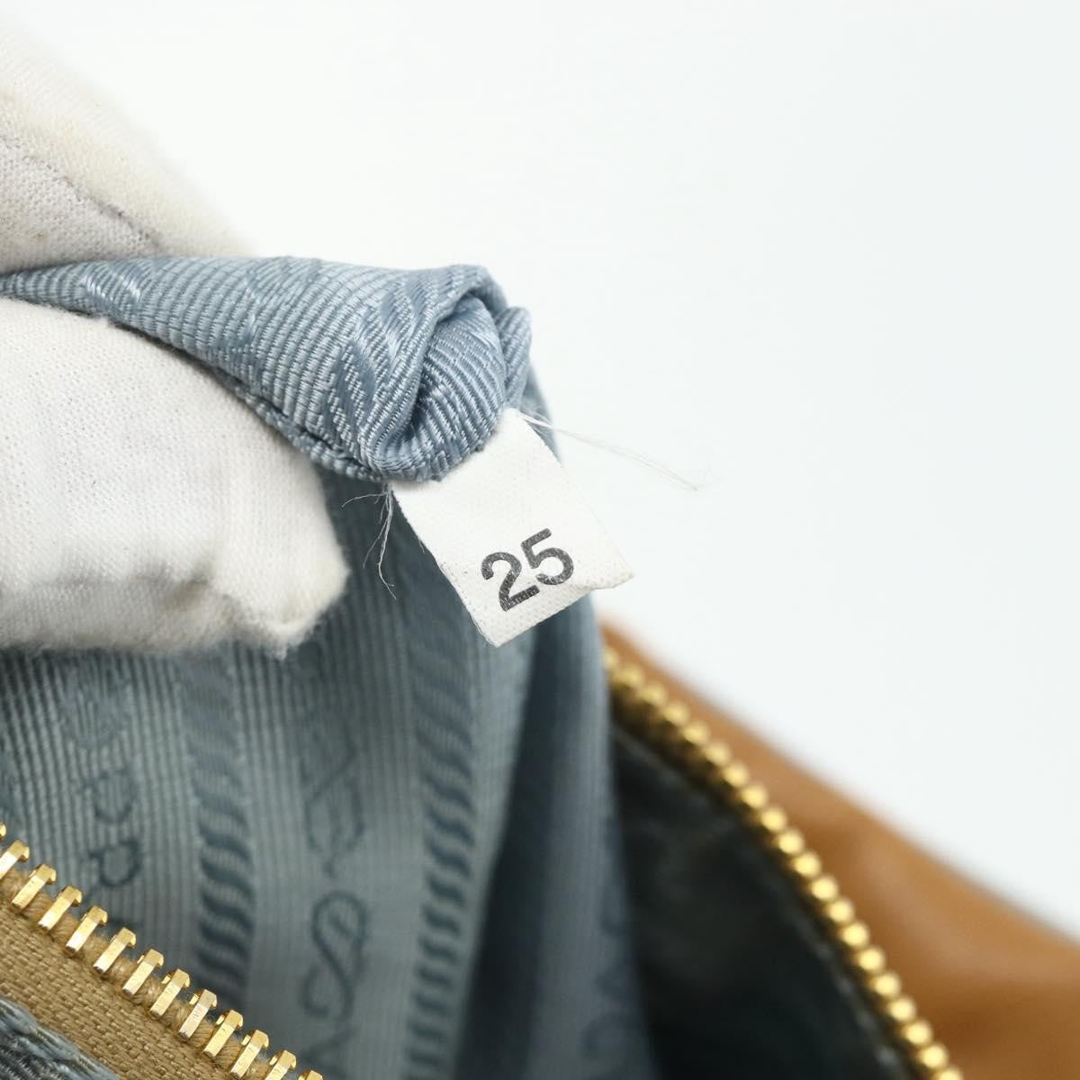 Prada PRADA Shoulder Bag Nylon Light Blue Gold Authentic 179021