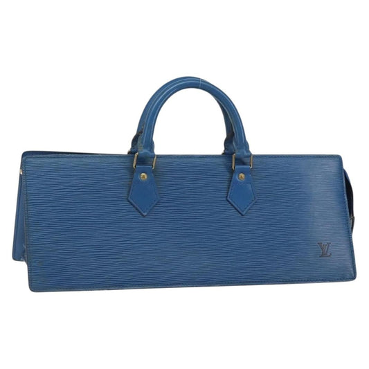 Louis Vuitton LOUIS VUITTON Epi Sac Triangle Hand Bag Blue M52095 LV Authentic 164160