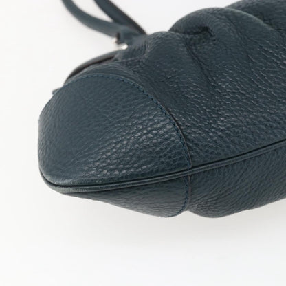 Salvatore Ferragamo Salvatore Ferragamo Gancini Hand Bag Leather Green Silver Authentic 157002