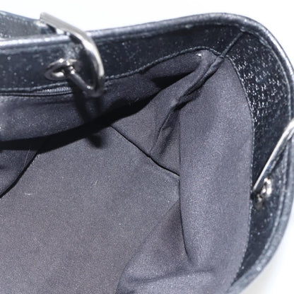 Gucci GUCCI GG Canvas Hand Bag Black Silver 120844 Authentic BA11644