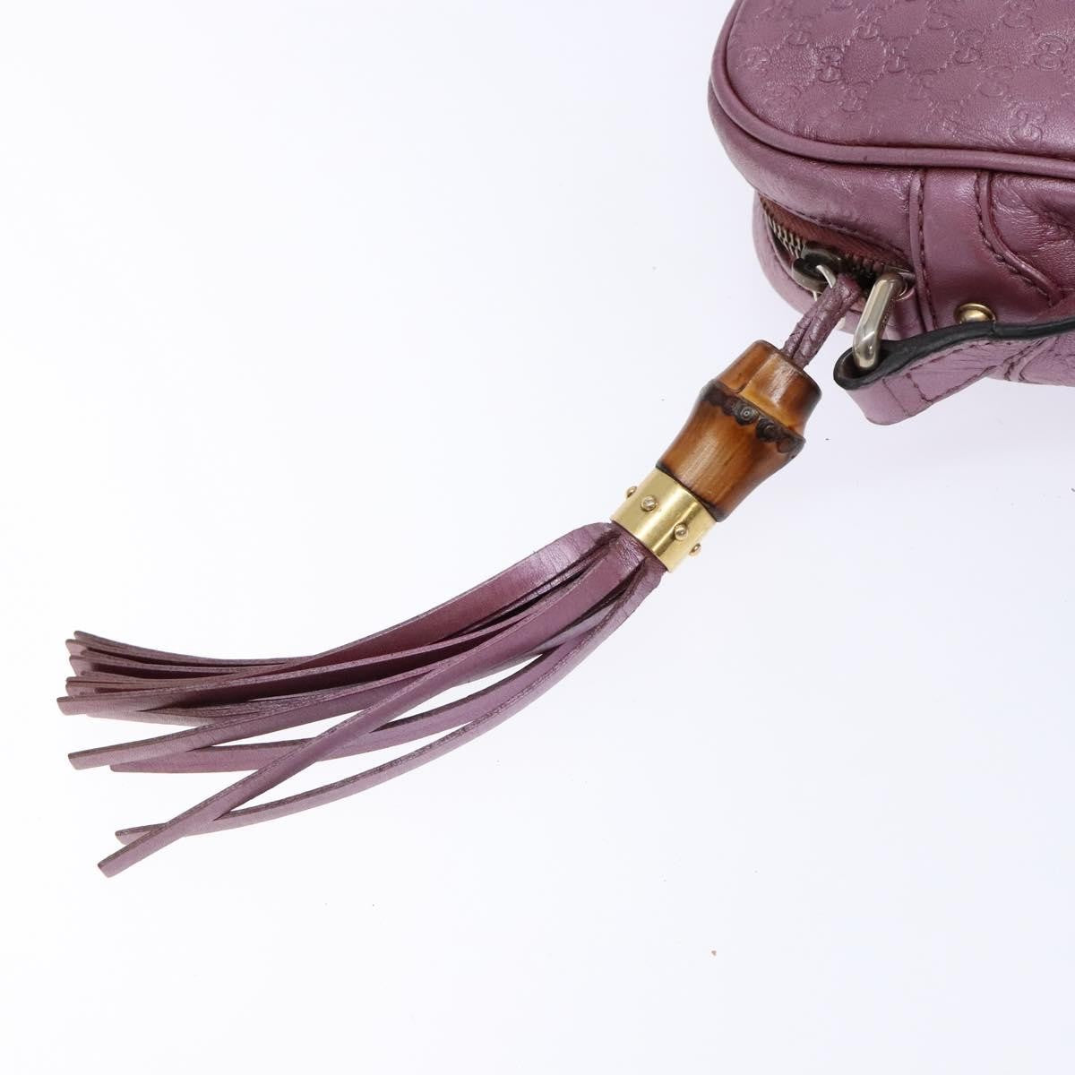 Gucci GUCCI Micro GG Canvas Guccissima Bag Leather Pink Gold 309538 Authentic sw1136