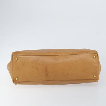 Gucci GUCCI Interlocking Hand Bag Leather Brown Gold 121551 Authentic ep11723