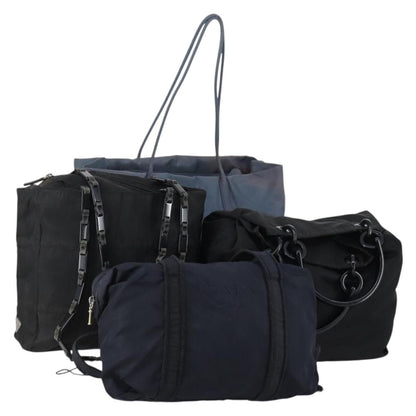 Prada PRADA Tote Bag Nylon 4 Set Black Blue Authentic 147053