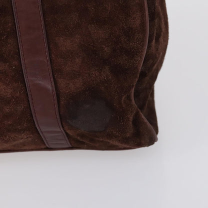 Dior Christian Dior BOTTEGA VENETA Hand Bag Suede PVC 2 Set Brown Gold Authentic bs30859