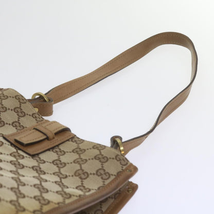 Gucci GUCCI GG Canvas Shoulder Bag Beige 110292 Authentic 61802