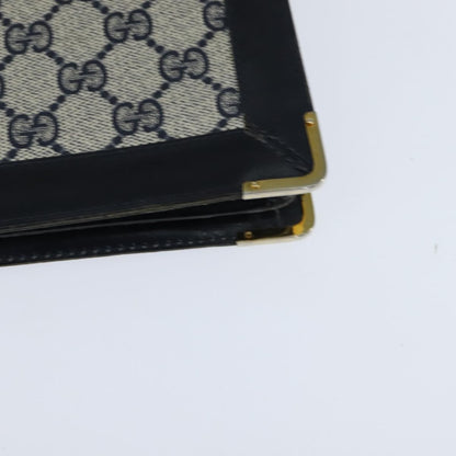 Gucci GUCCI GG Supreme Shoulder Bag PVC Navy Gold Authentic BA7379