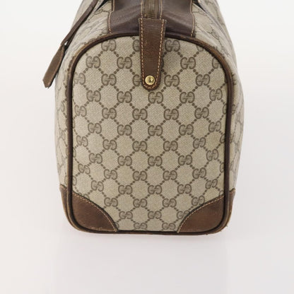 Gucci GUCCI GG Supreme Boston Bag PVC Beige Gold Authentic 175449
