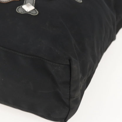 Prada PRADA Tote Bag Nylon Black Silver Authentic 160717