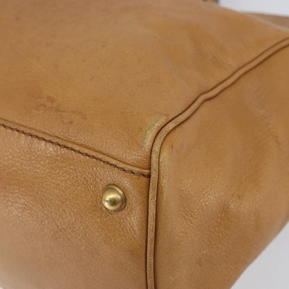 Gucci GUCCI Interlocking Hand Bag Leather Brown Gold 121551 Authentic ep11723
