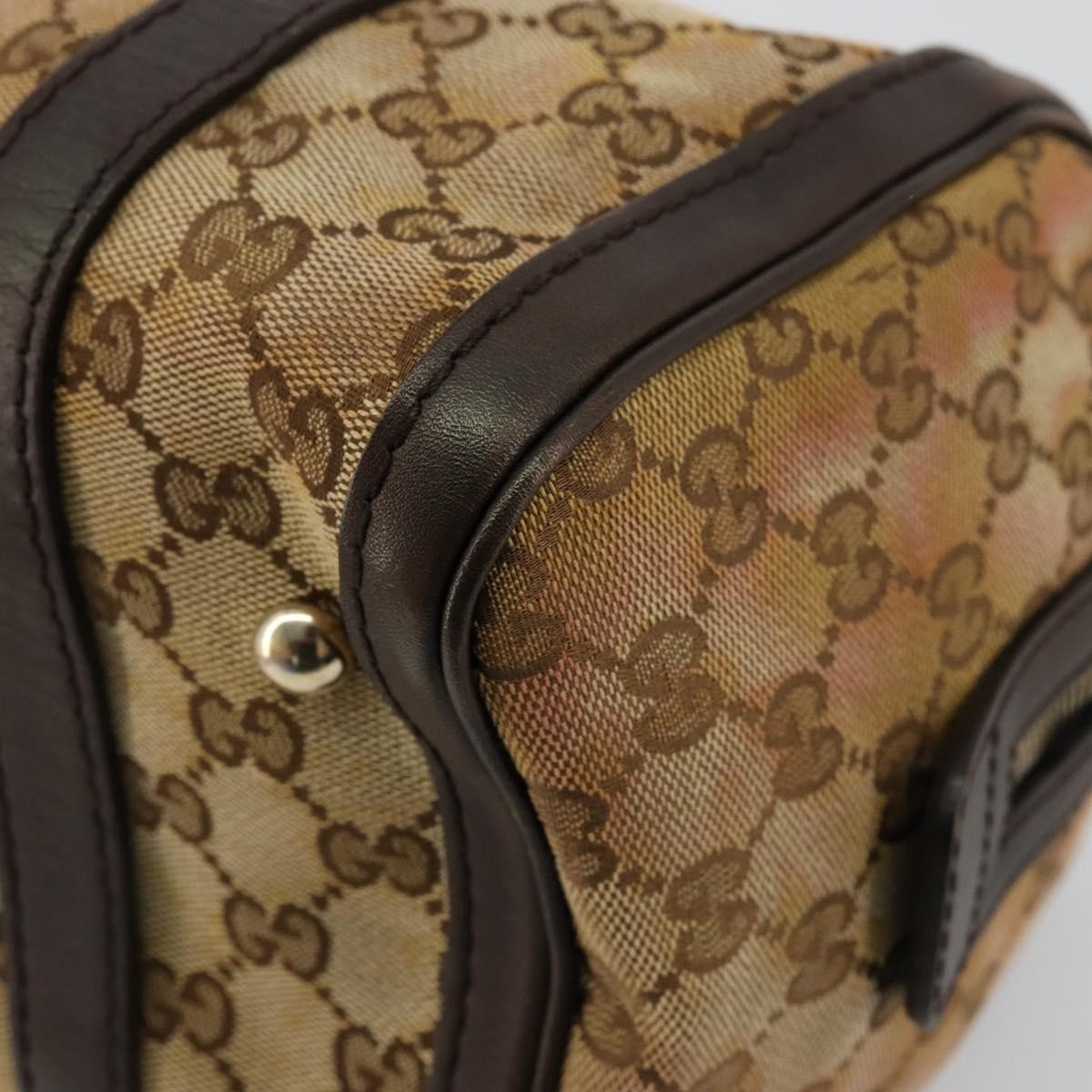 Gucci GUCCI GG Canvas Mini Boston Bag Beige Gold 269876 Authentic 175892