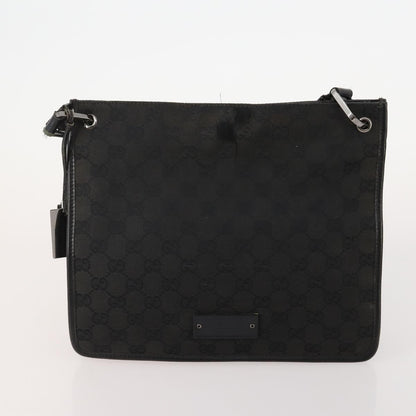 Gucci GUCCI GG Canvas Shoulder Bag 4 Set Black Beige Authentic 178854